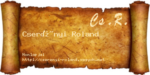 Cserényi Roland névjegykártya